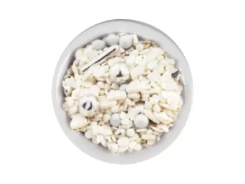 MEPA Alimentari - BOCCIA CONFETTI SPRINKLES BIANCO&ARGENTO 36