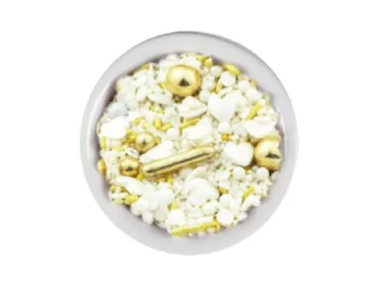 MEPA Alimentari - BOCCIA CONFETTI SPRINKLES BIANCO&ORO 33