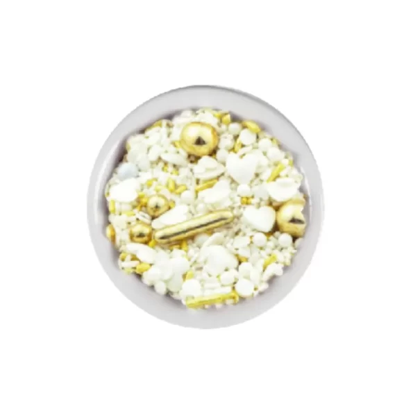 MEPA Alimentari - BOCCIA CONFETTI SPRINKLES BIANCO&ORO 33