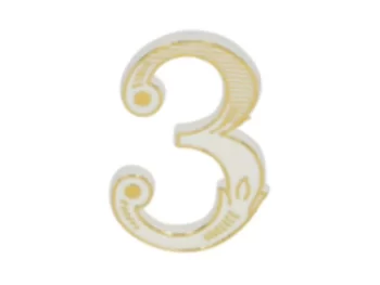 MEPA Alimentari - FLOREAL NUMERO 3 PER CANDELINE BIAN/ORO