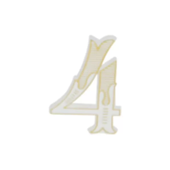 MEPA Alimentari - FLOREAL NUMERO 4 PER CANDELINE BIAN/ORO