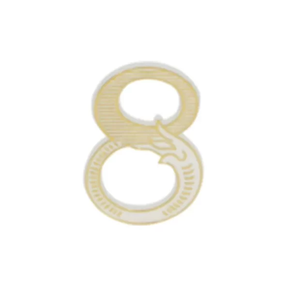 MEPA Alimentari - FLOREAL NUMERO 8 PER CANDELINE BIAN/ORO