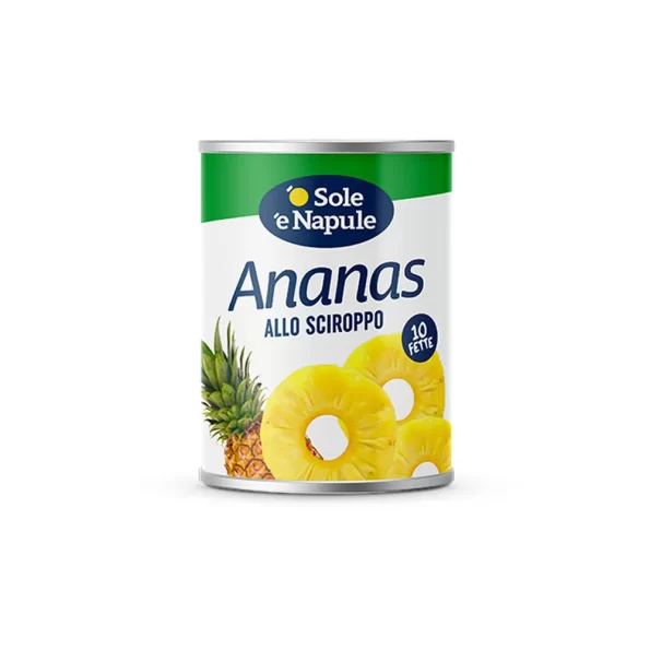MEPA Alimentari - O SOLE E NAPULE ANANAS ALLO SCIROPPO 10 FETTE IN LATTA PZ 565 GR