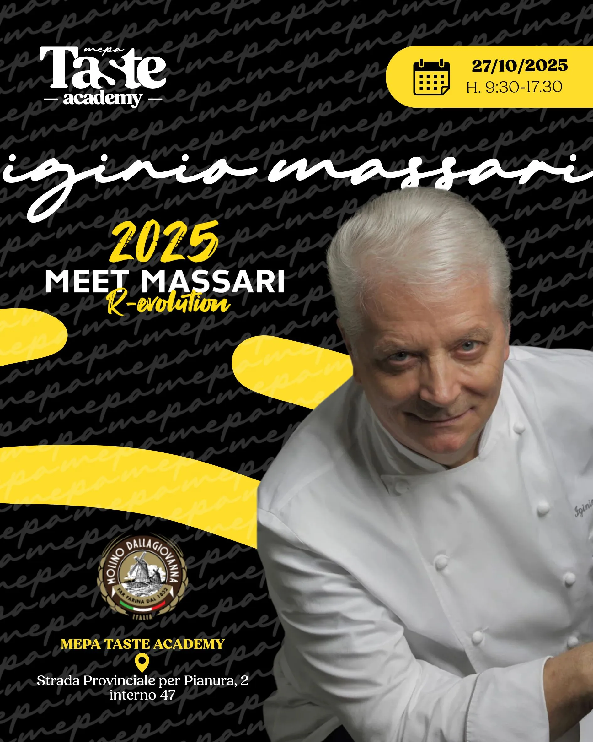 Iginio Massari il 27 ottobre da Mepa Alimentari