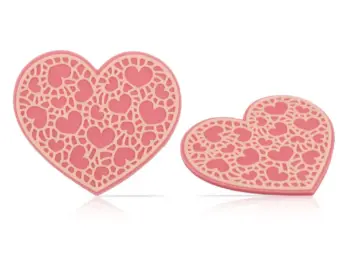 Mepa Alimentari -  DOBLA HEART PINK-WHITE LAYERED COD.79212