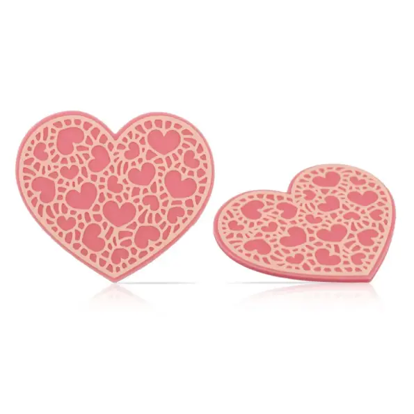 Mepa Alimentari -  DOBLA HEART PINK-WHITE LAYERED COD.79212