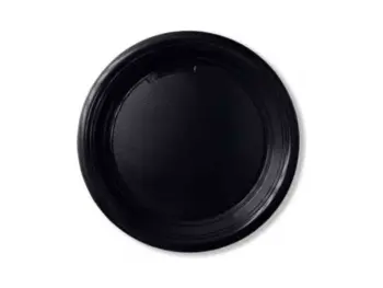 Mepa Alimentari - PIATTINI IN PLASTICA TONDI NERI 9CM