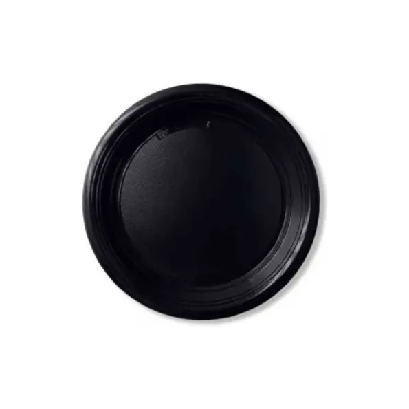 Mepa Alimentari - PIATTINI IN PLASTICA TONDI NERI 9CM