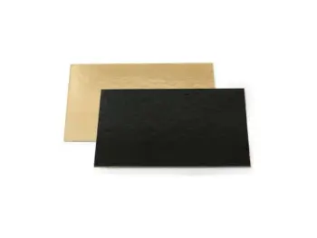 Mepa Alimentari - PIATTI RETTANGOLARI ORO/NERO 12X7 SALVI