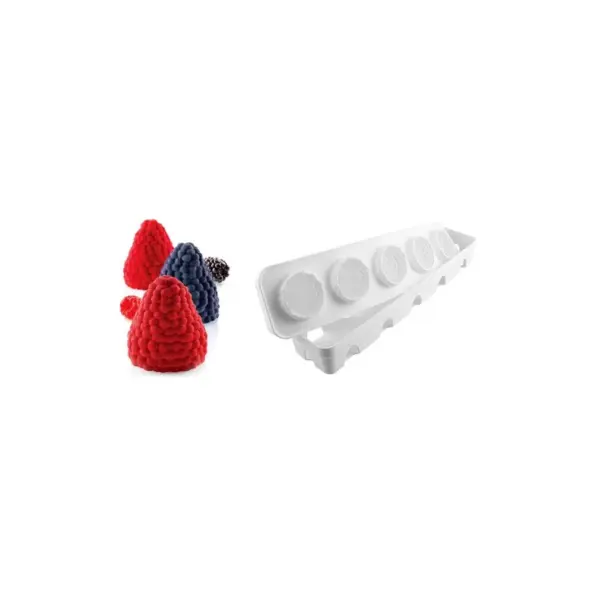 Mepa Alimentari - STAMPO IN SILICONE 5 IMP ''MORA-LAMPONE'' VOL SILIKOMART