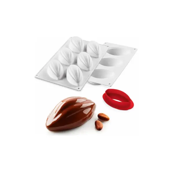Mepa Alimentari - STAMPO IN SILICONE 6 IMP ''FAVA DI CACAO'' VOL SILIKOMART