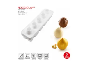 Mepa Alimentari - STAMPO IN SILICONE 5 IMP ''NOCCIOLA'' VOL SILIKOMART