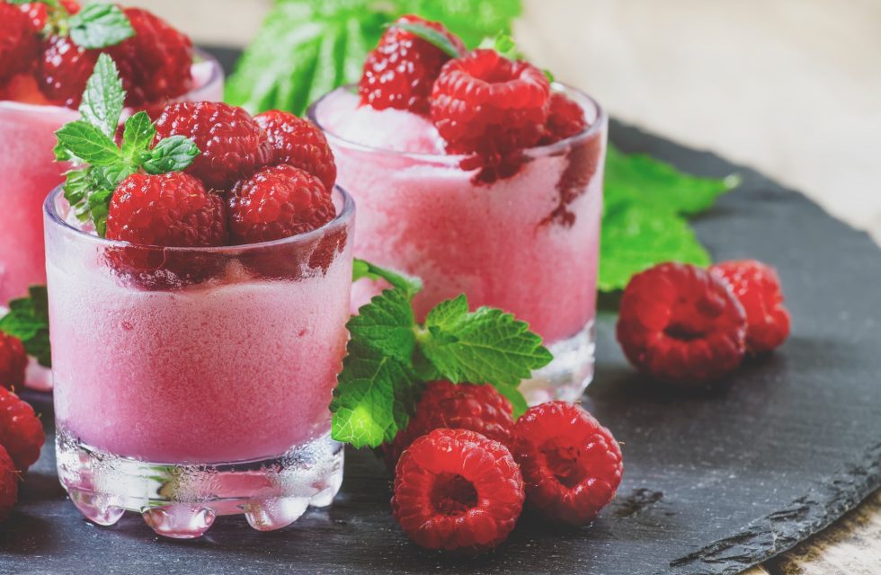 Raspberry granita