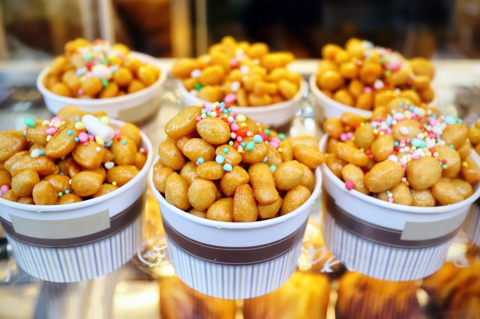 Struffoli, typical Neapolitan pastry.